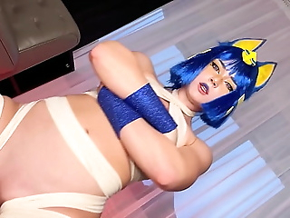 Costume play Ankha meme Barely legal  rank